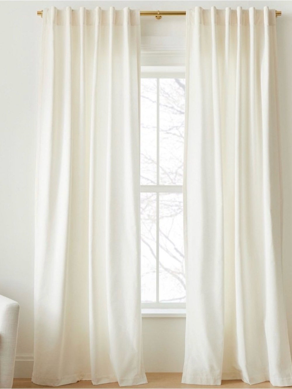 West Elm Cotton Velvet Curtain